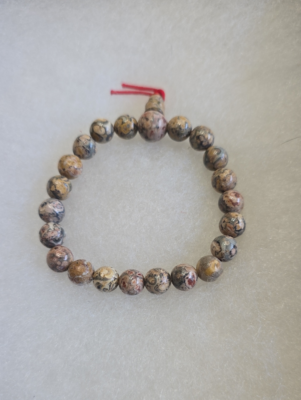 Natural Jasper Beaded Stretch Bracelet - Multicolor